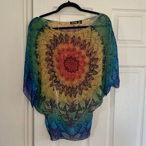 Apt. 9 Colorful Sunburst Women's Blouse